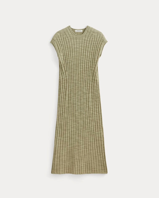 The Column Dress in Cotton Linen | Eucalyptus