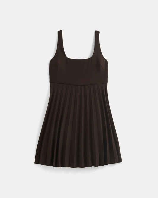 Drapey Crepe Mini Dress | Dark Chocolate