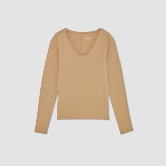 The Supima® Form Ballet Neck Tee | Tiger's Eye