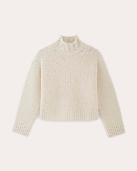 The Cloud Oversized Turtleneck | Bone