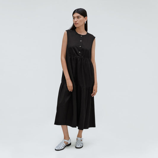 The Tiered Midi Dress | Black