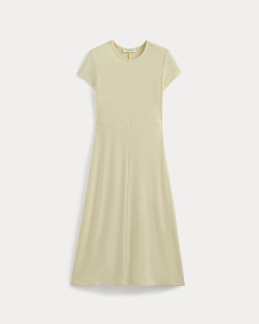 Midi Tee Dress in Butterknit | Light Yellow