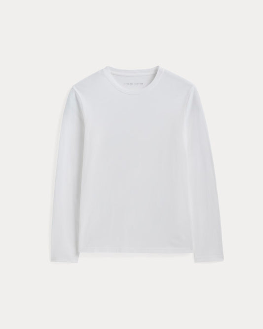 The Essential Organic Long-Sleeve Tee | White
