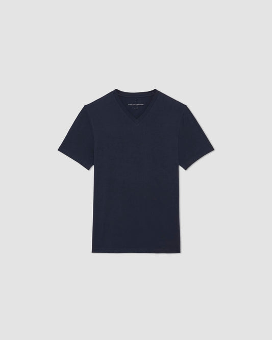 The Essential Organic V-Neck Tee | Deep Navy