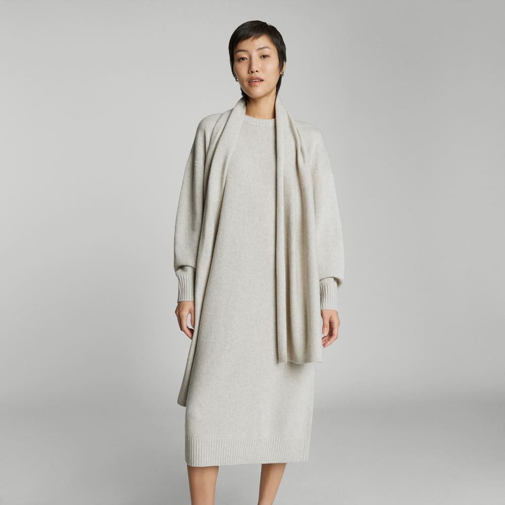 The Cashmere Midi Dress | Pale Heather Grey