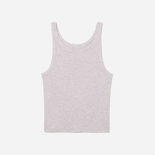 The Pima Micro-Rib Short Tank | Wisteria Grey