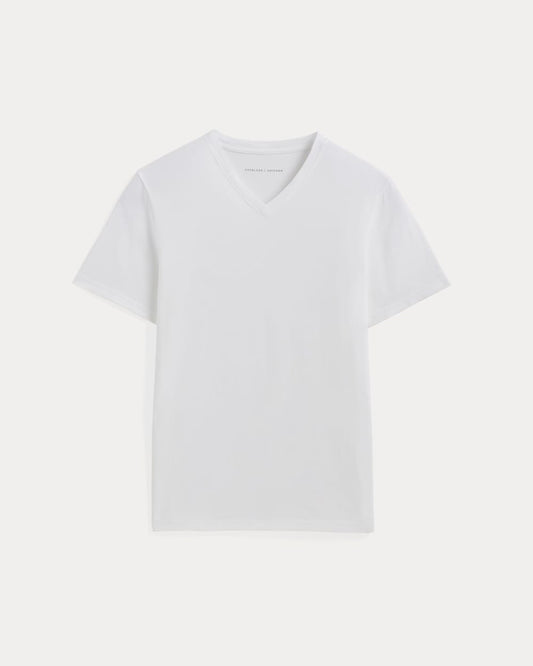 The Essential Organic V-Neck Tee | White