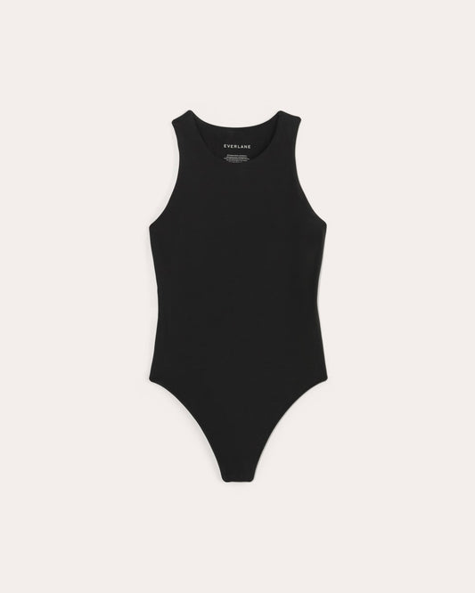 The Cutaway Tank Bodysuit | Black | Thong