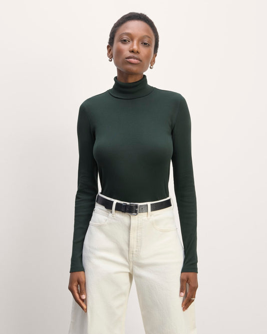 The Luxe Rib Turtleneck | Scarab