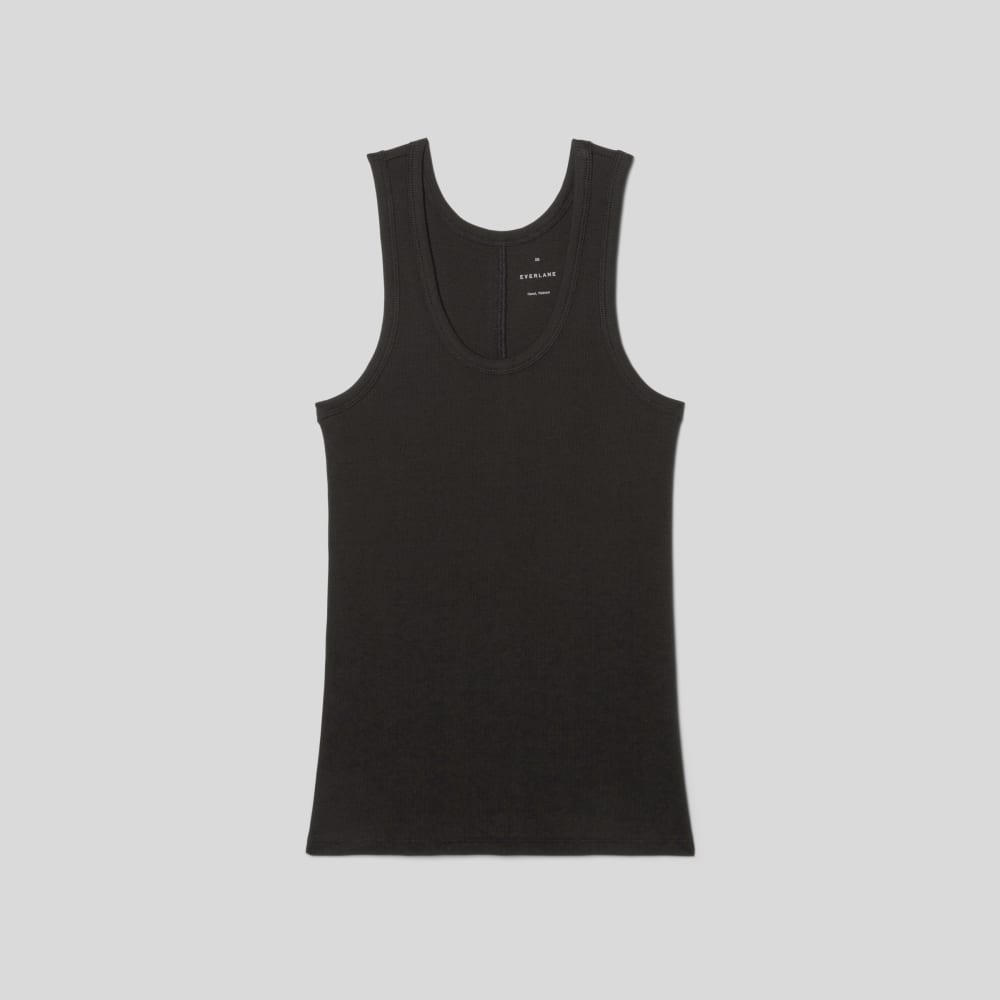 The Luxe Rib Tank | Black