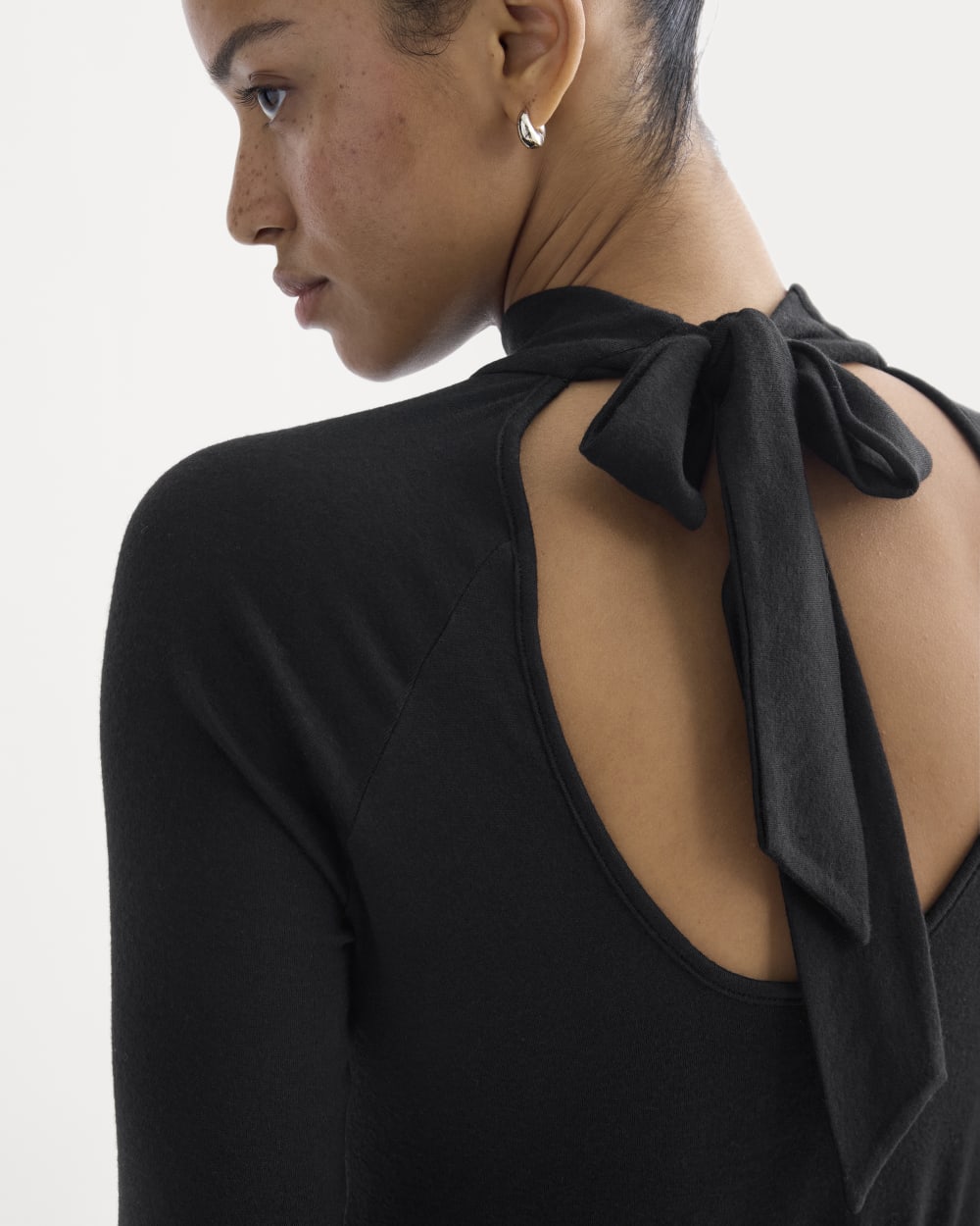Tie-Neck Top in Butterluxe | Black
