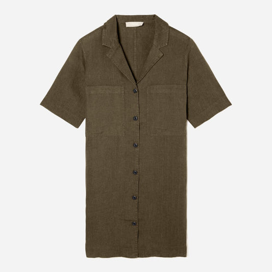 The Linen Workwear Dress | Beech
