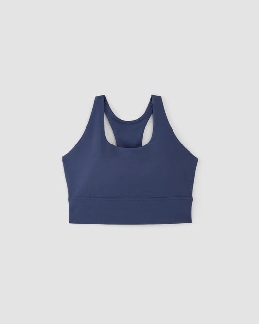 The Perform Longline Bra | Ocean Blue