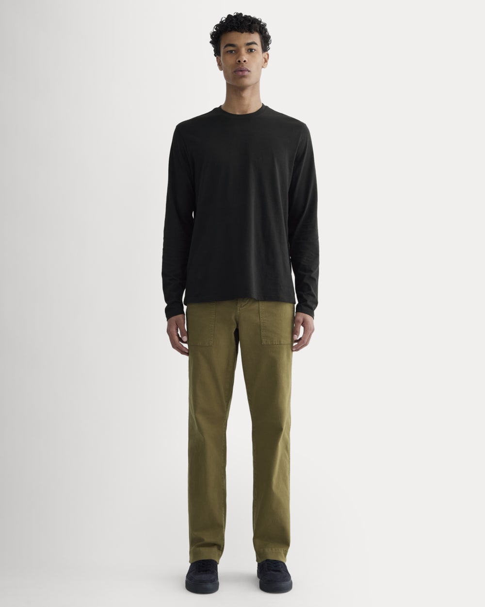 The Essential Organic Long-Sleeve Tee | Black