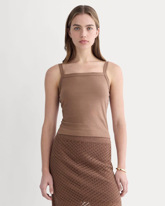 The Essential Square-Neck Tank | Mocha