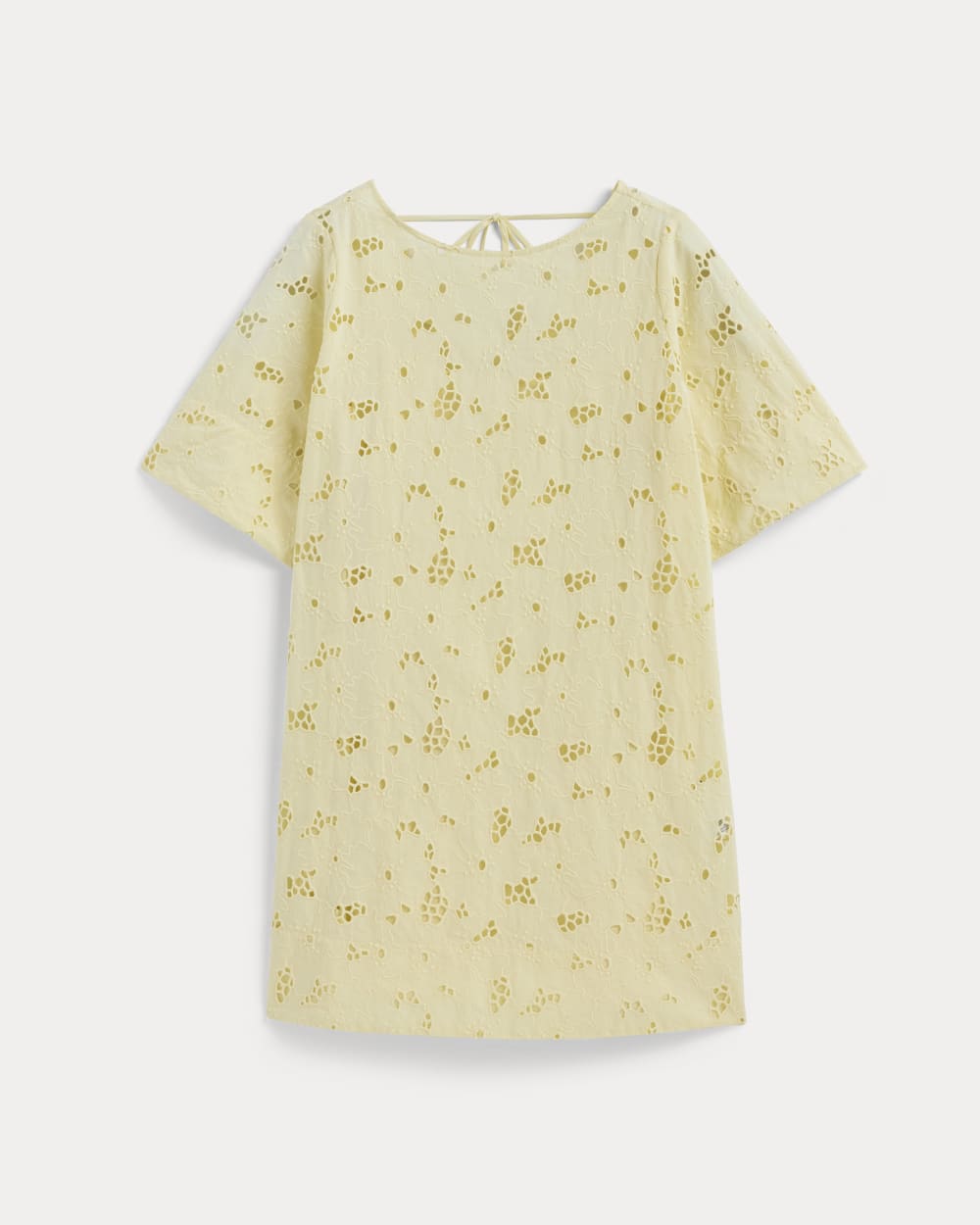 The Eyelet Mini Shift Dress | Light Yellow