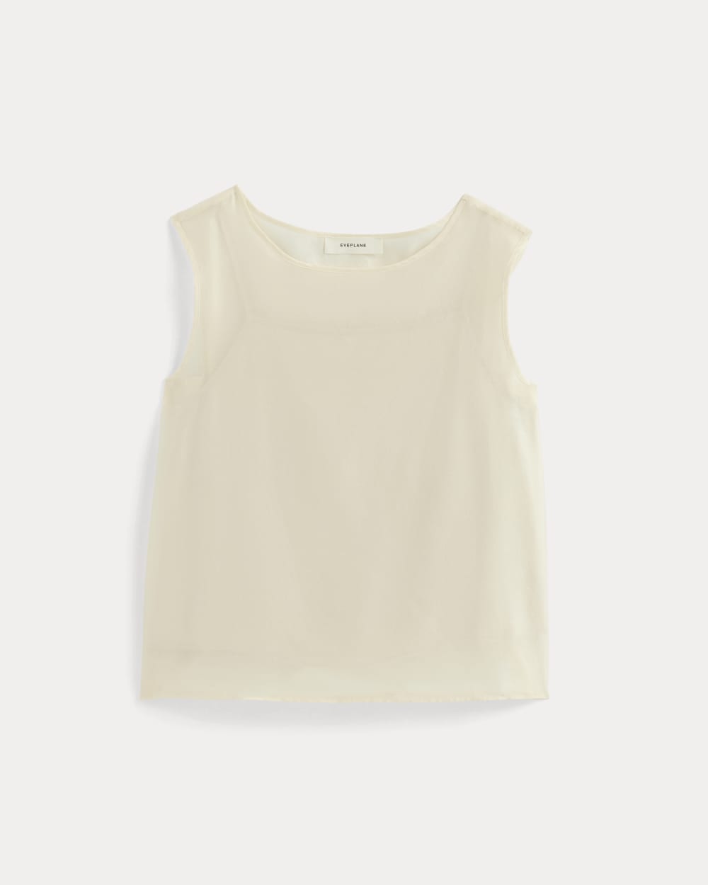 Sleeveless Top in Cotton-Silk Organza | Parchment