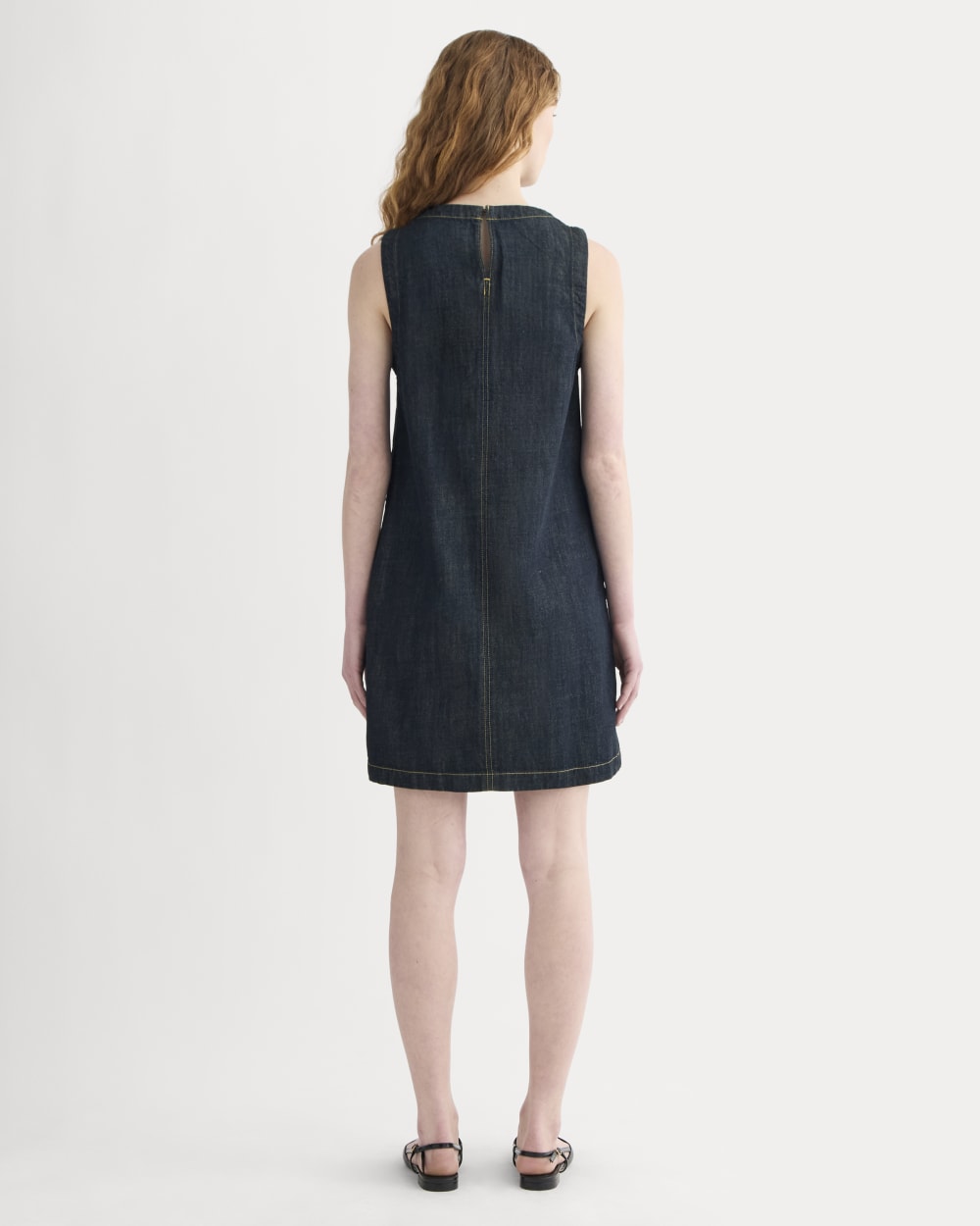 The Denim Shift Dress | Dark Indigo