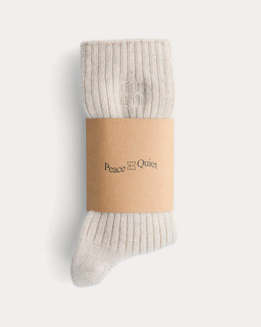 Everlane x Peace & Quiet Cashmere Socks | Bone