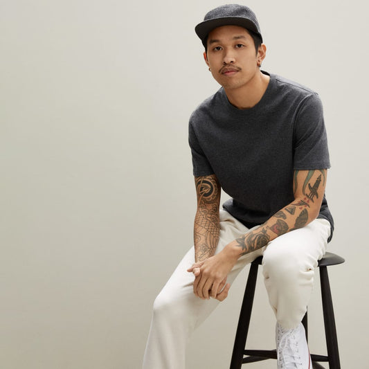 The Organic Cotton Crew | Heather Charcoal