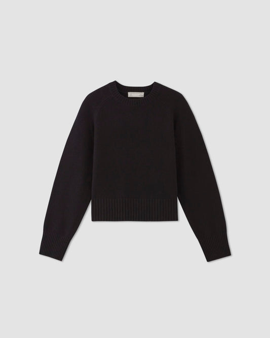 The Boxy Crew in Cashmere | Black