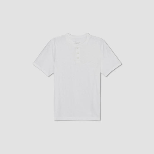 The Cotton Slub Henley | White