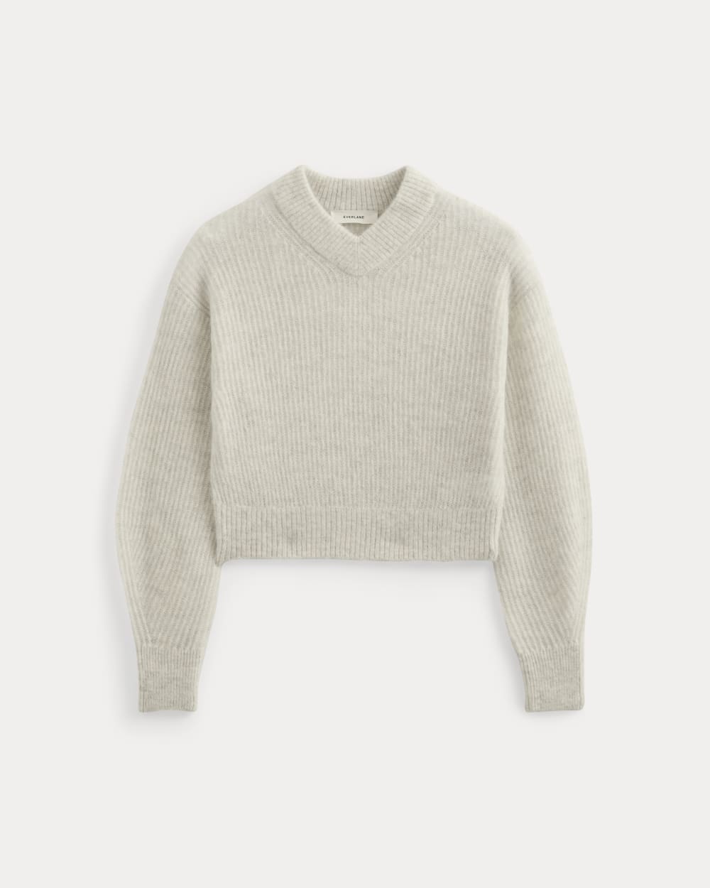 Cropped Cocoon Sweater in Alpaca | Almond