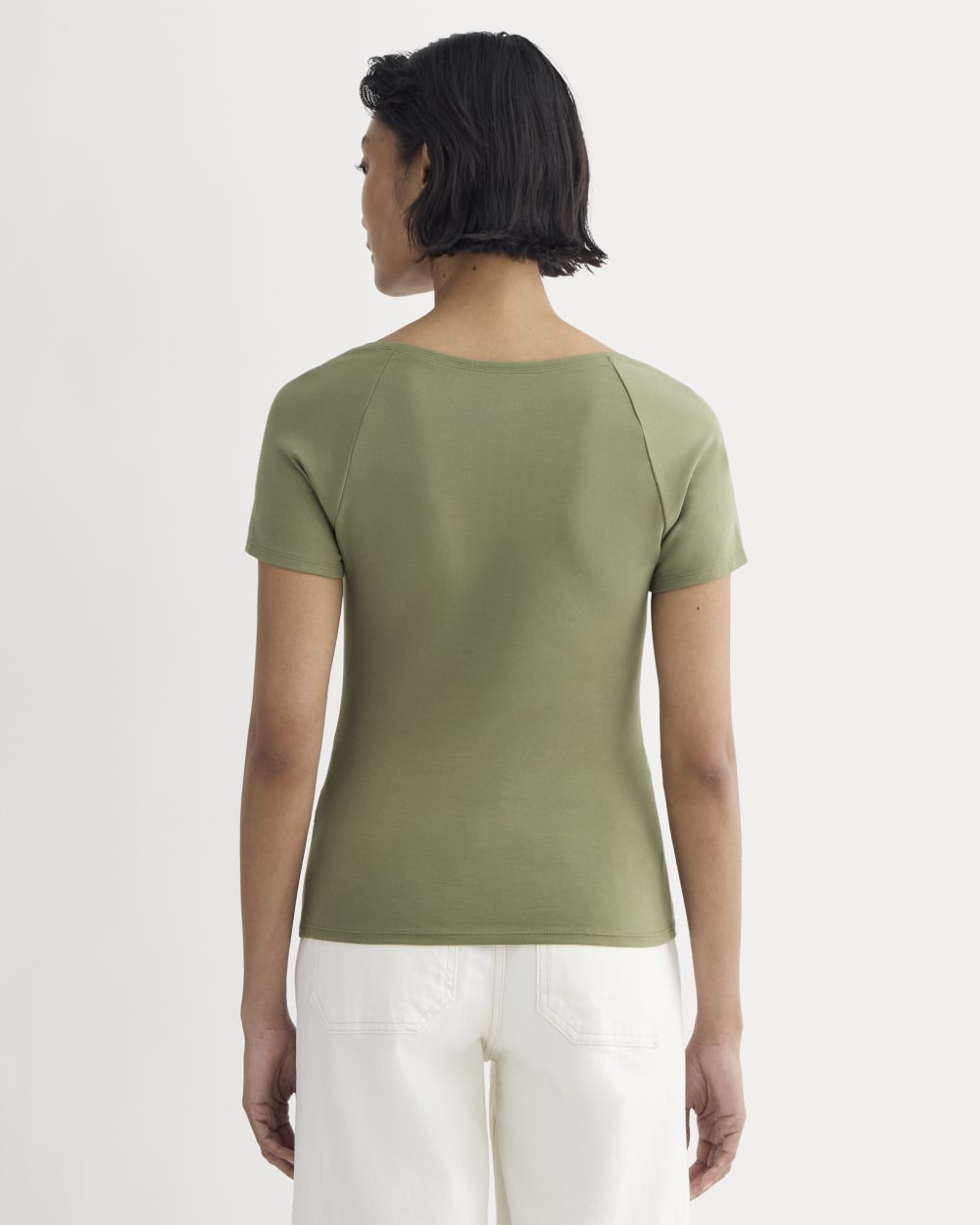 The Form Square-Neck Top | Lichen Green