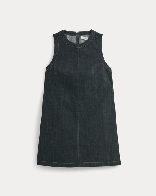 The Denim Shift Dress | Dark Indigo