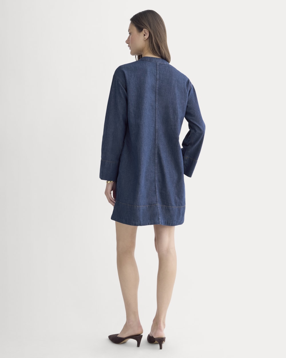 The Denim Popover Dress | Dark Indigo