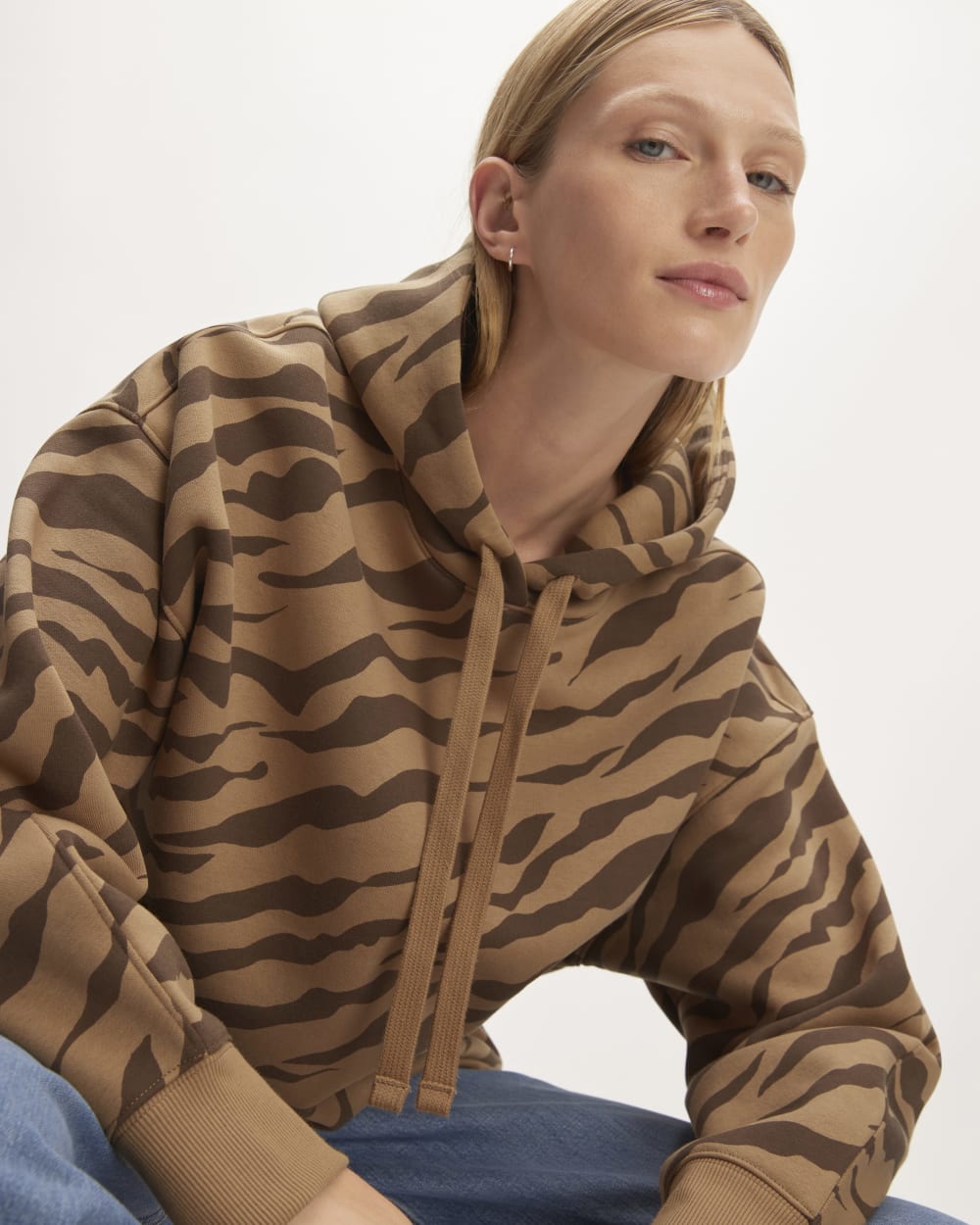 The ReTrack Hoodie | Cocoa Tiger Stripe