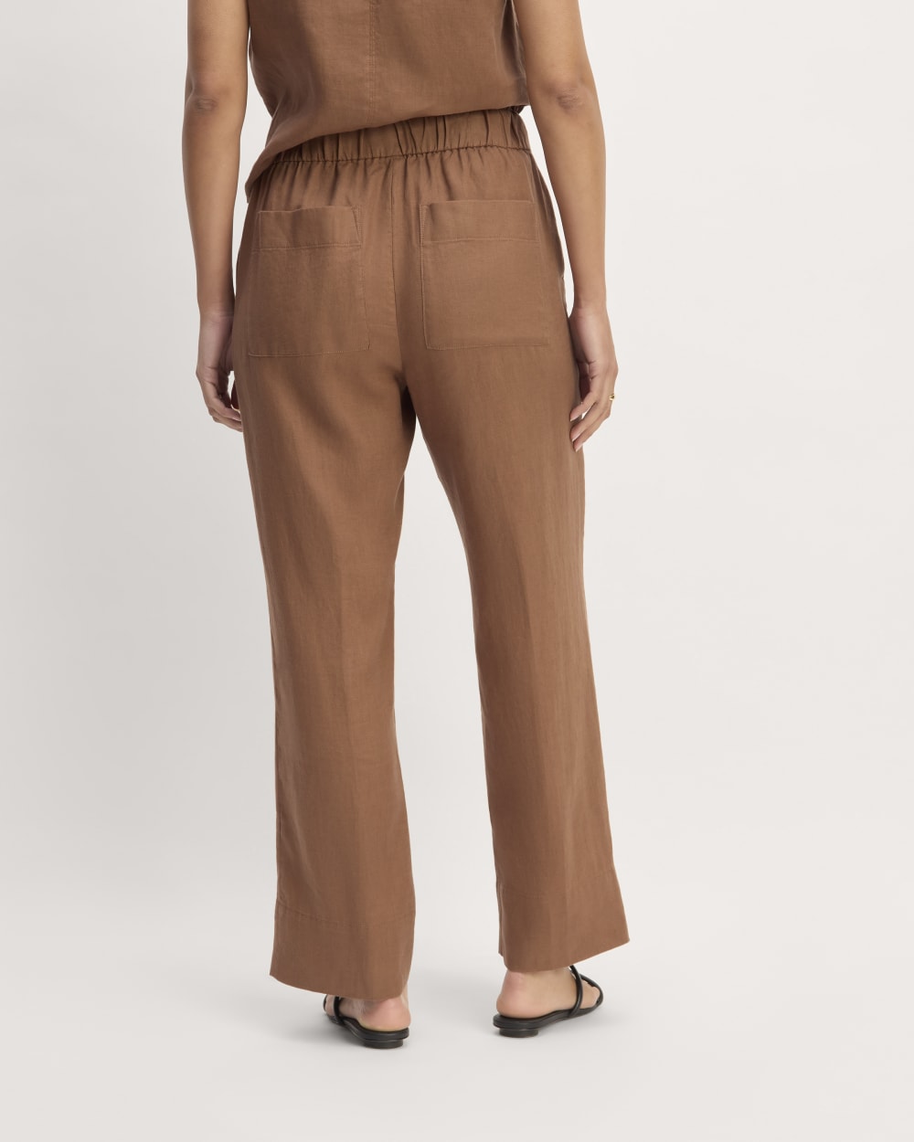 The Linen Easy Pant | Carob Brown