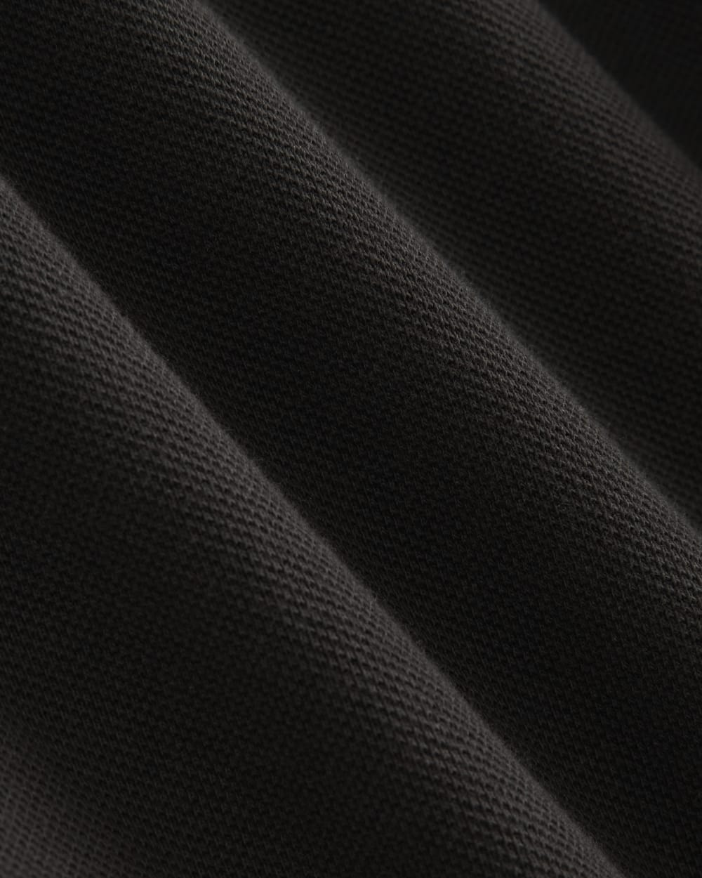 The Long-Sleeve Pique Polo | Black