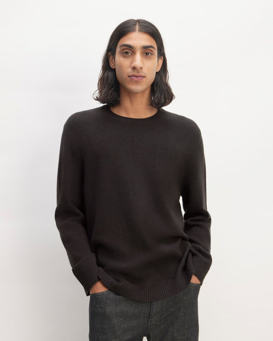 The Premium Merino Crew Neck Sweater | Black