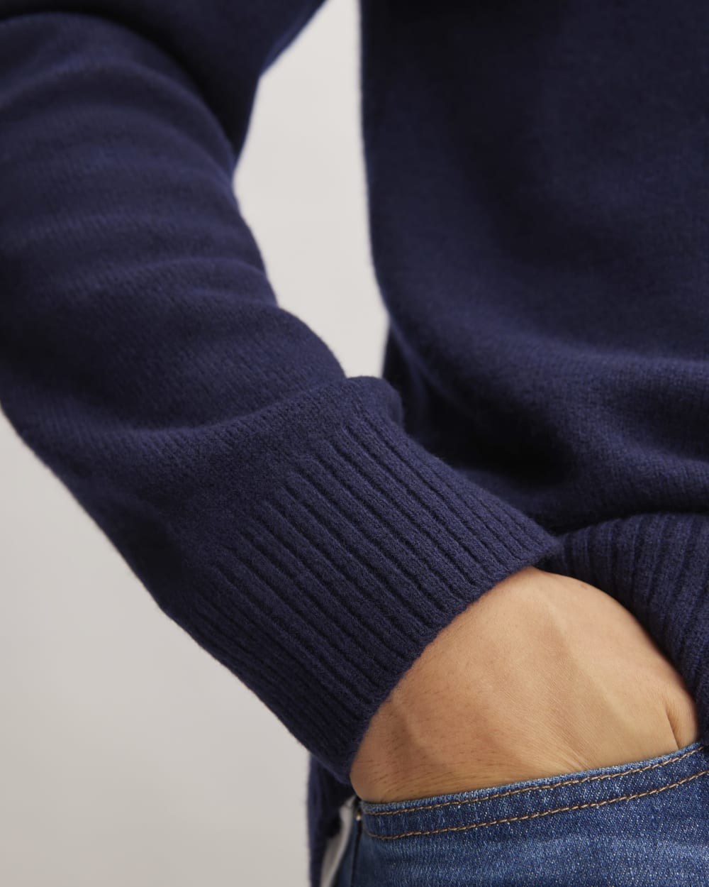 The Premium Merino Crew Neck Sweater | Deep Navy