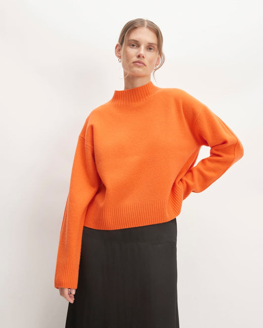 The Good Merino Wool Mockneck Sweater | Orange