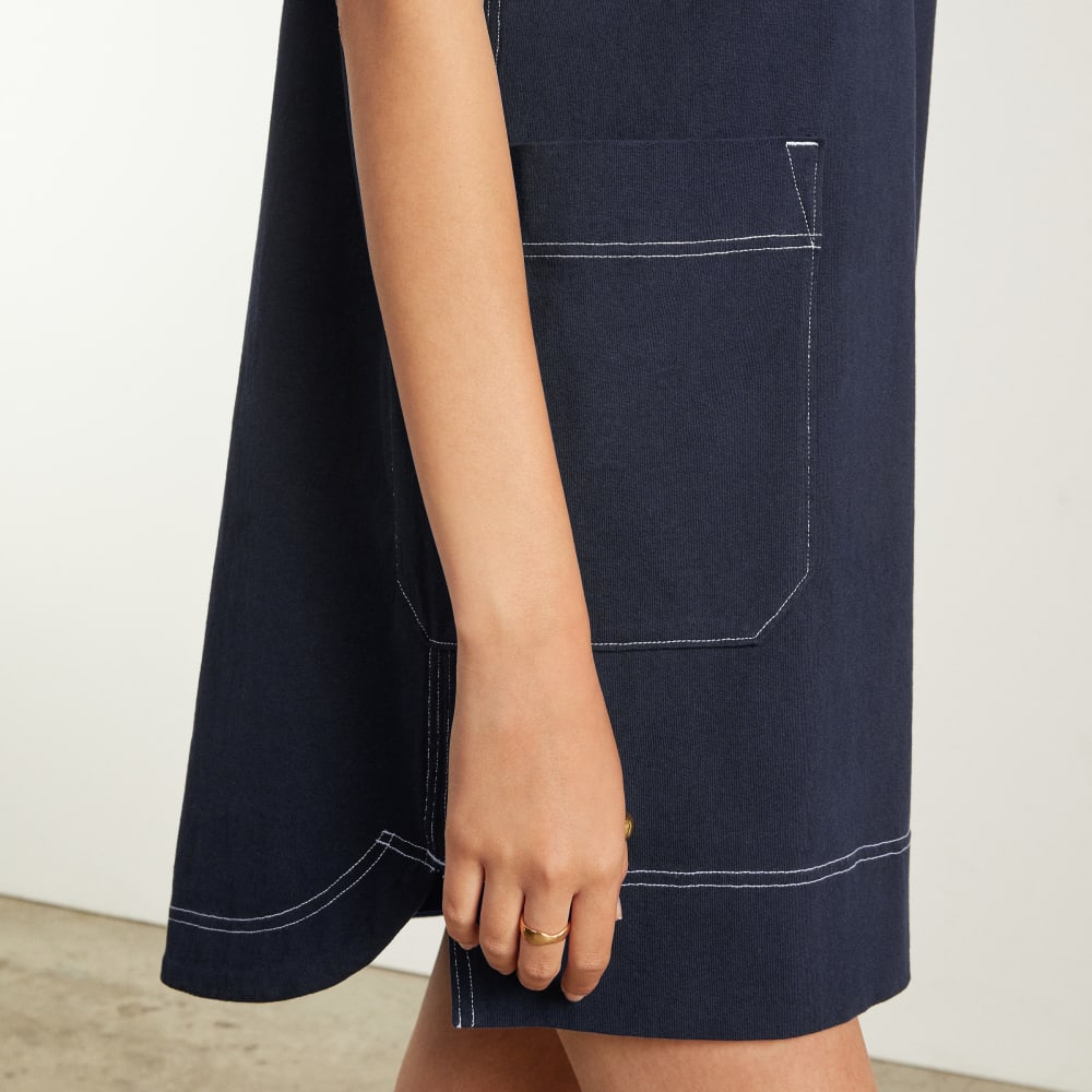 The Oversized Mariner Dress |  Navy / White