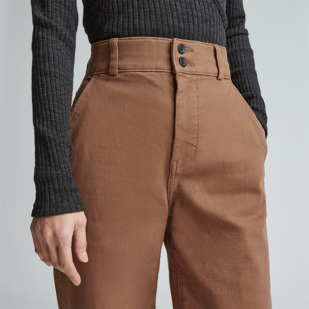 The Organic Wide-Leg Pant | Carob Brown