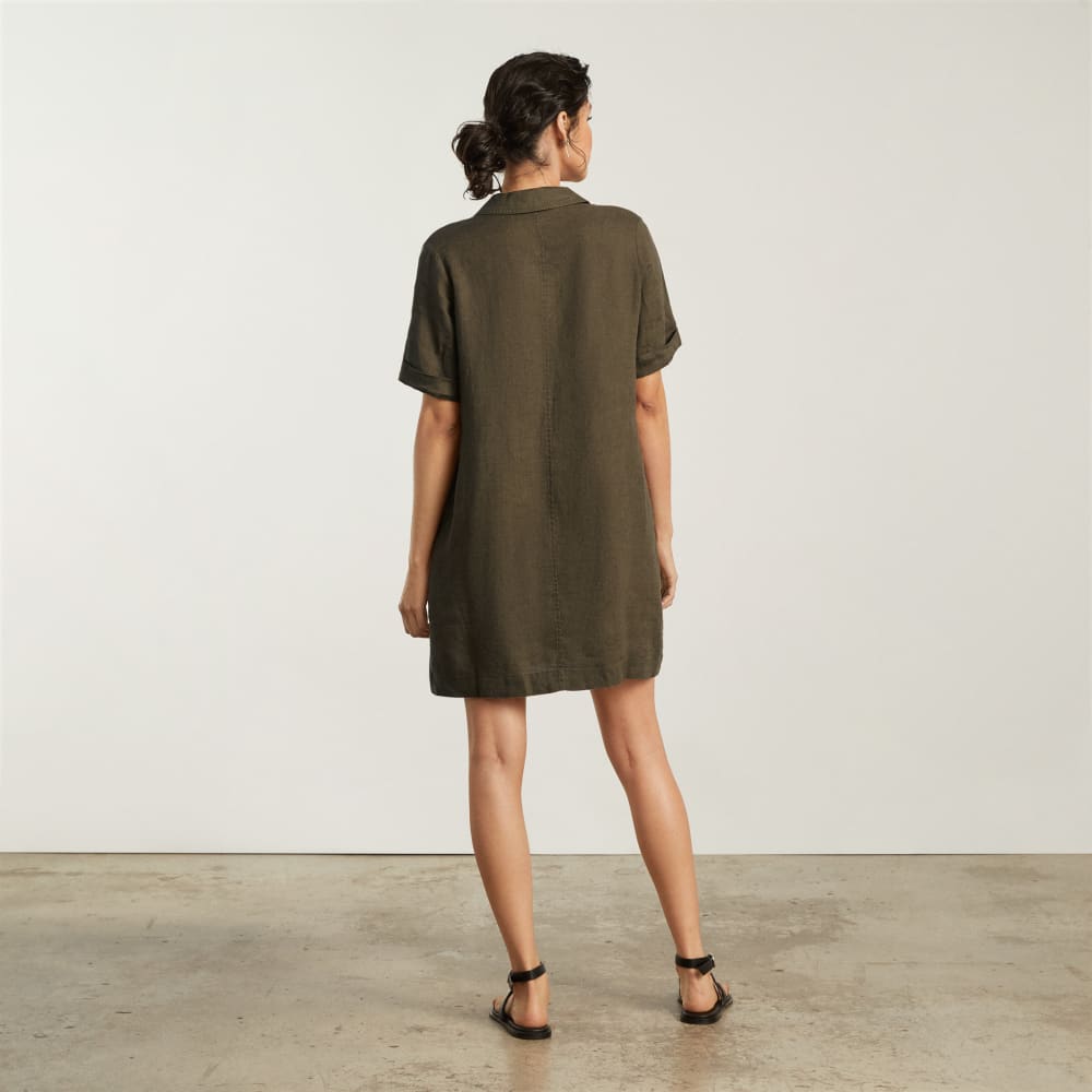 The Linen Workwear Dress | Beech