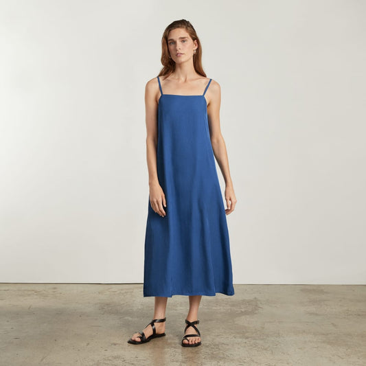 The Japanese GoWeave®  Slip Dress | Deep Blue