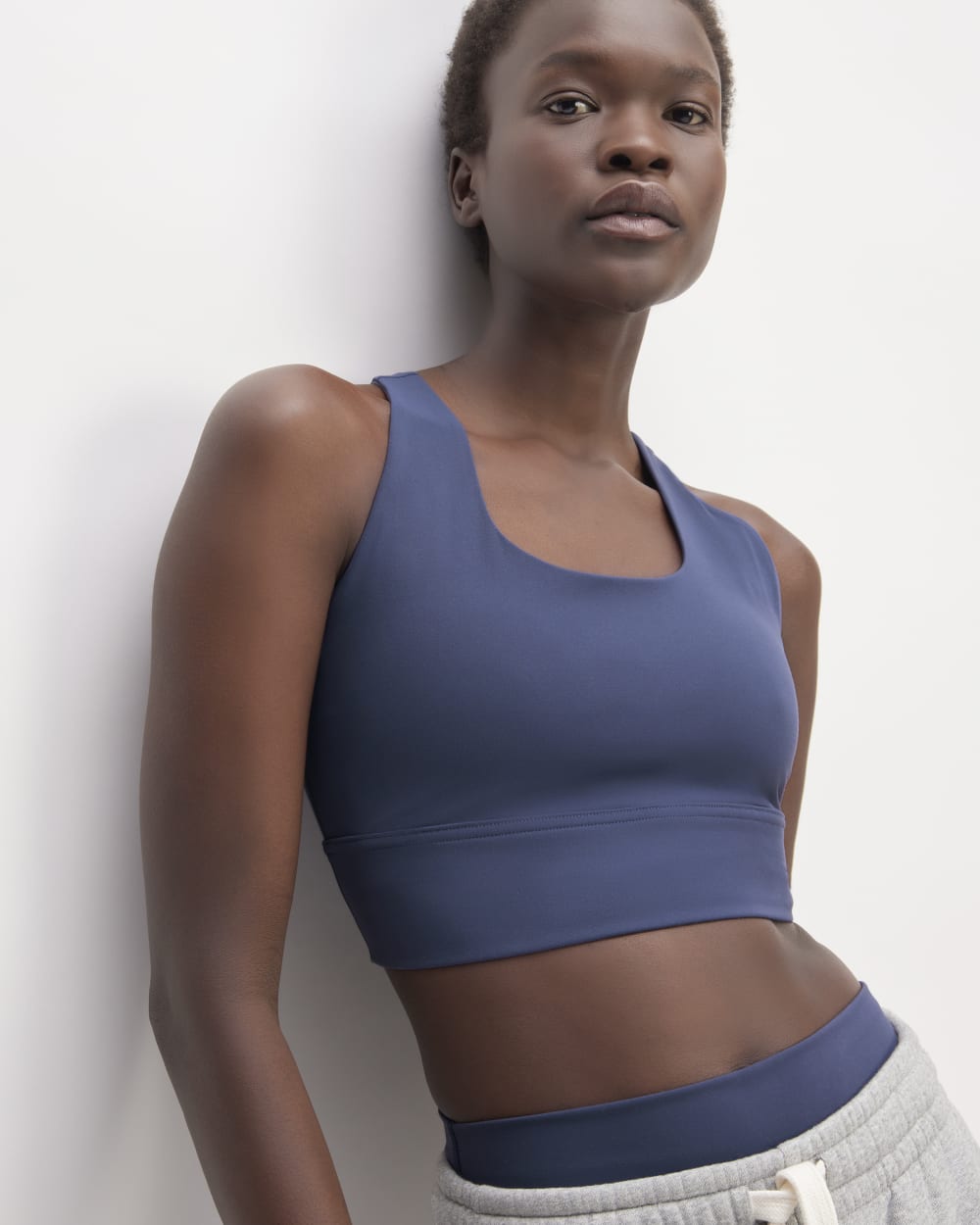 The Perform Longline Bra | Ocean Blue