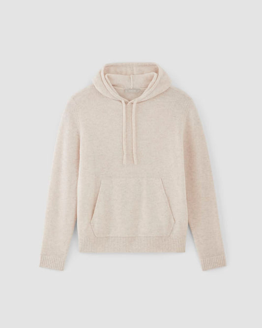 The Felted Merino Hoodie | Heathered Oat