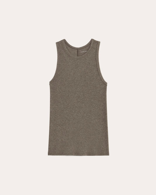 The Luxe Rib Racerback Tank | Heathered Fatigue