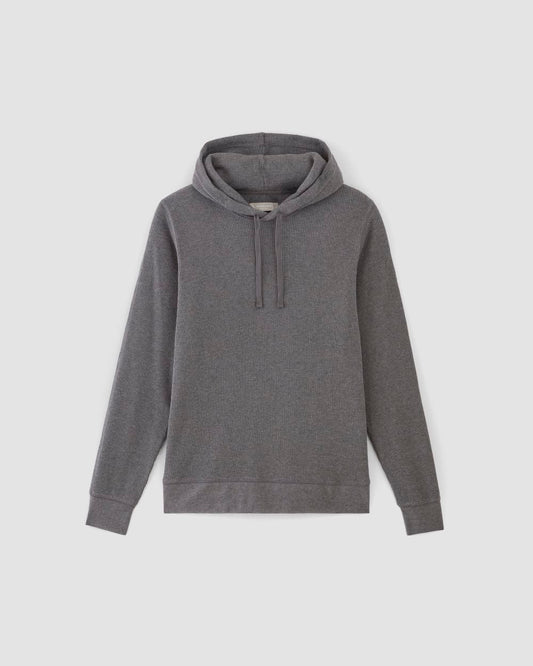 The Waffle-Knit Hoodie | Heathered Charcoal