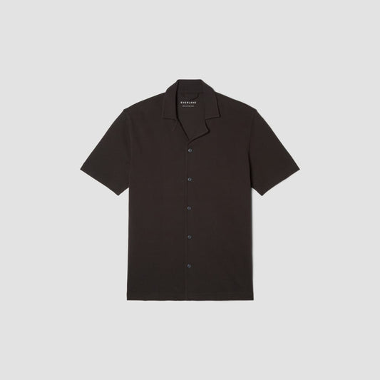 The Pique Short-Sleeve Shirt | Black