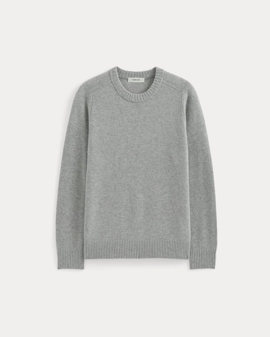 Midweight Cashmere Crew |  Heathered Grey