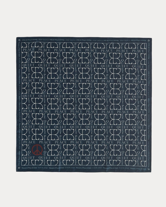 Everlane x Peace & Quiet Silk Bandana |  Navy