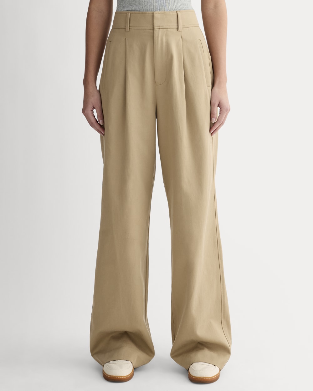 The Draper Pleated Pant in Buttersmooth | Ash Brown | 32 Inseam