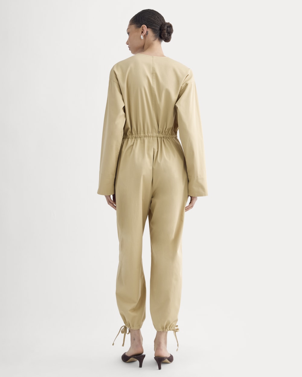 The Utility Drawstring Jumpsuit | Classic Khaki