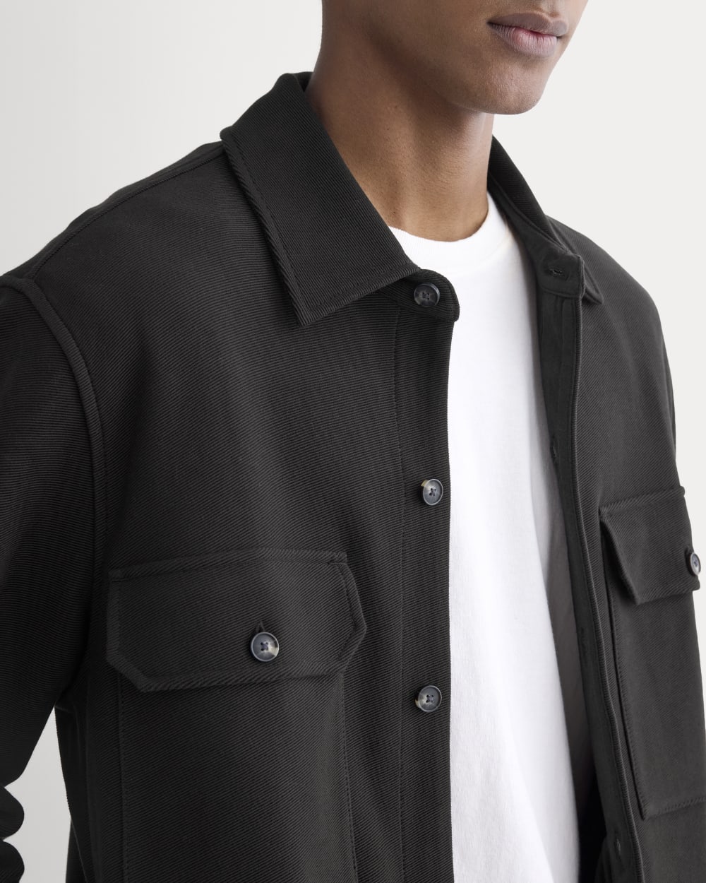 Relaxed Knit Utility Shirt | Black